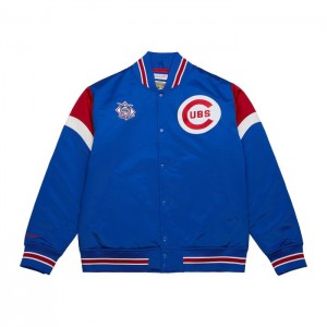 Chamarras Mitchell & Ness Heavyweight Satin Chicago Cubs Hombre | 2637SKYGA