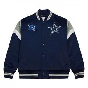 Chamarras Mitchell & Ness Heavyweight Satin Dallas Cowboys Hombre | 6721VILJF