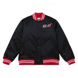 Chamarras Mitchell & Ness Heavyweight Satin Miami Heat Hombre | 3164IXCTF