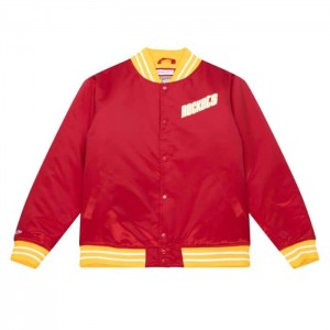 Chamarras Mitchell & Ness Heavyweight Satin Houston Rockets Hombre | 5946IBEGT