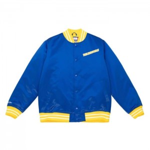 Chamarras Mitchell & Ness Heavyweight Satin Golden State Warriors Hombre | 1864MLPTB