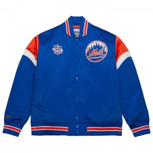 Chamarras Mitchell & Ness Heavyweight Satin New York Mets Hombre | 3967KJQFH