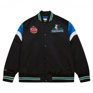 Chamarras Mitchell & Ness Heavyweight Satin Minnesota Timberwolves Hombre | 0361NPIJE
