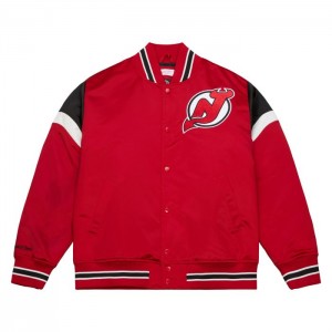 Chamarras Mitchell & Ness Heavyweight Satin New Devils Hombre | 4289INJLY