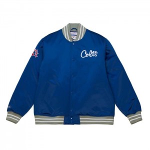 Chamarras Mitchell & Ness Heavyweight Satin Indianapolis Colts Hombre | 1974VUJQY