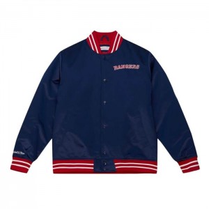 Chamarras Mitchell & Ness Heavyweight Satin New York Rangers Hombre | 0534EKUPH