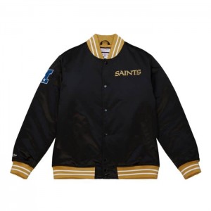 Chamarras Mitchell & Ness Heavyweight Satin New Orleans Saints Hombre | 9846CGPHK