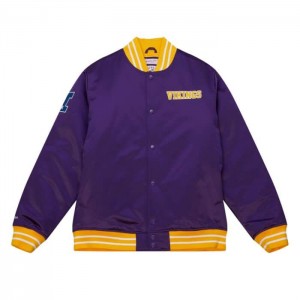 Chamarras Mitchell & Ness Heavyweight Satin Minnesota Vikings Hombre | 3782PETGB
