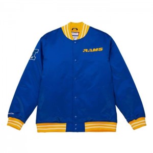 Chamarras Mitchell & Ness Heavyweight Satin Los Angeles Rams Hombre | 9801XEUIM