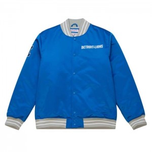 Chamarras Mitchell & Ness Heavyweight Satin Detroit Lions Hombre | 2358MTAVK