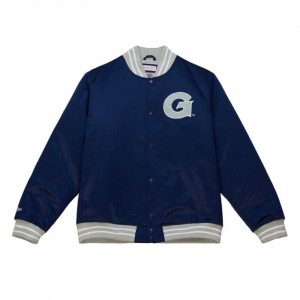 Chamarras Mitchell & Ness Heavyweight Satin Georgetown University Hombre | 6941AZFTO