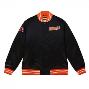 Chamarras Mitchell & Ness Heavyweight Satin Cincinnati Bengals Hombre | 7538RJWQE