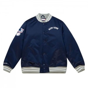 Chamarras Mitchell & Ness Heavyweight Satin New York Yankees Hombre | 9678EHZMY
