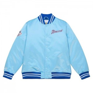 Chamarras Mitchell & Ness Heavyweight Satin Atlanta Braves Hombre | 9062MRLTV