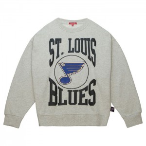 Chamarras Mitchell & Ness Logo LT Crew 3.0 St. Louis Blues Mujer | 1596RFHVG