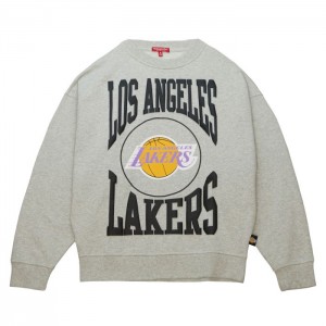 Chamarras Mitchell & Ness Logo LT Crew 3.0 Los Angeles Lakers Mujer | 7856LGIHJ