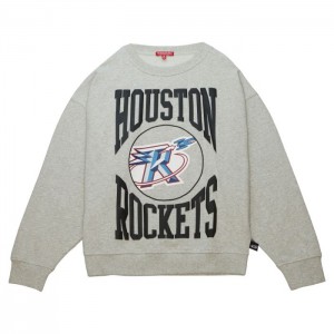 Chamarras Mitchell & Ness Logo LT Crew 3.0 Houston Rockets Mujer | 8514OCJPN