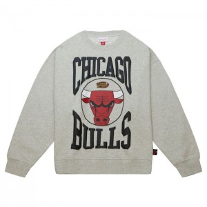 Chamarras Mitchell & Ness Logo LT Crew 3.0 Chicago Bulls Mujer | 6012FEQXT