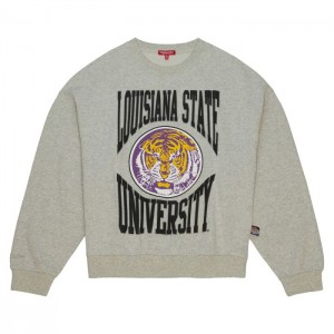 Chamarras Mitchell & Ness Logo Ligeros Crew 3.0 Louisiana State University Mujer | 6572HOLRQ