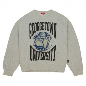 Chamarras Mitchell & Ness Logo Ligeros Crew 3.0 Georgetown University Mujer | 2563DOSTK