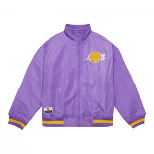 Chamarras Mitchell & Ness M&N x Melody Ehsani Satin Los Angeles Lakers Mujer | 0186CYXEW