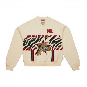 Chamarras Mitchell & Ness M&N x Melody Ehsani Raglan Pullover Philadelphia 76ers Mujer | 3290DOVIZ
