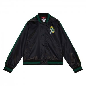 Chamarras Mitchell & Ness Raglan Satin Green Bay Packers Mujer | 4723WJGHT
