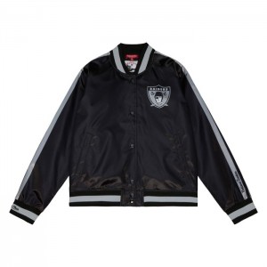 Chamarras Mitchell & Ness Raglan Satin Oakland Raiders Mujer | 1076BFPLW