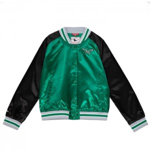 Chamarras Mitchell & Ness Satin 2.0 Philadelphia Eagles Mujer | 5437ZUJYG