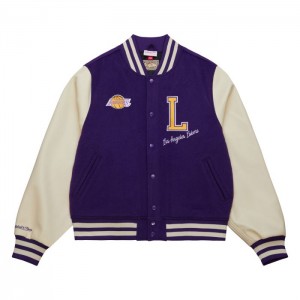Chamarras Mitchell & Ness Unisex Varsity Los Angeles Lakers Mujer | 2548PQCOX