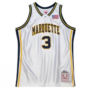 Collegiate Jerseys Mitchell & Ness Dwyane Wade Marquette University 2002-03 Jersey Hombre | 8216RHSKZ