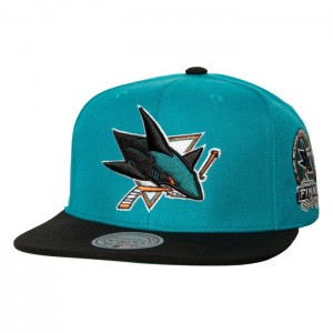 Gorras Mitchell & Ness 2 Tone Side Patch Snapback San Jose Sharks Unisex | 0372LMPAC