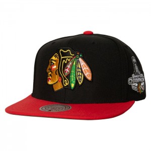 Gorras Mitchell & Ness 2 Tone Side Patch Snapback Chicago Blackhawks Unisex | 7586HRCIP