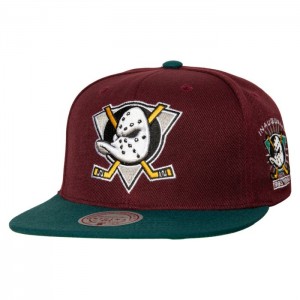 Gorras Mitchell & Ness 2 Tone Side Patch Snapback Anaheim Ducks Unisex | 6914TIXDL