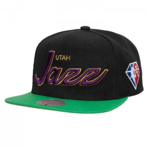 Gorras Mitchell & Ness 75th Anniversary Gold Snapback Utah Jazz Unisex | 3462ULAJS