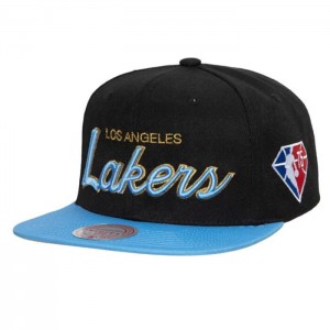 Gorras Mitchell & Ness 75th Anniversary Gold Snapback Los Angeles Lakers Unisex | 3064AHXNR