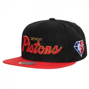 Gorras Mitchell & Ness 75th Anniversary Gold Snapback Detroit Pistons Unisex | 8506ZVIDH
