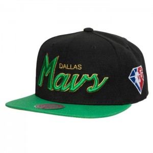 Gorras Mitchell & Ness 75th Anniversary Gold Snapback Dallas Mavericks Unisex | 8261PRSMX