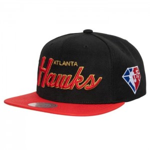 Gorras Mitchell & Ness 75th Anniversary Gold Snapback Atlanta Hawks Unisex | 5438GFUWL