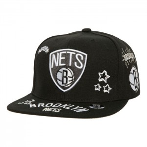 Gorras Mitchell & Ness All Out Snapback Brooklyn Nets Unisex | 7832OEBLK