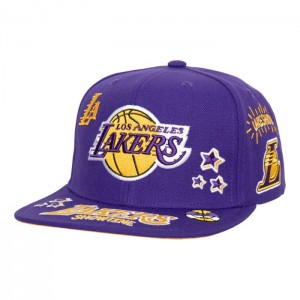 Gorras Mitchell & Ness All Out Snapback Los Angeles Lakers Unisex | 0896DSKRZ