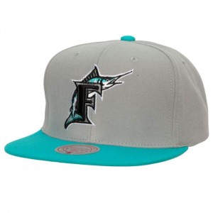 Gorras Mitchell & Ness Away Snapback Coop Florida Marlins Unisex | 6502XLSFN