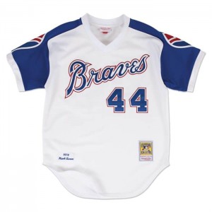 MLB Authentic Mitchell & Ness Atlanta Braves Home 1974 Hank Aaron Hombre | 0142KHQEX