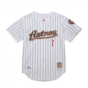 MLB Authentic Mitchell & Ness Craig Biggio Houston Astros Pinstripe 2001 Jersey Hombre | 0754LONVU