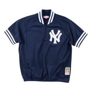 MLB Authentic Mitchell & Ness New York Yankees 1988 BP 1/4 Zip Jersey Hombre | 7093ENJHY