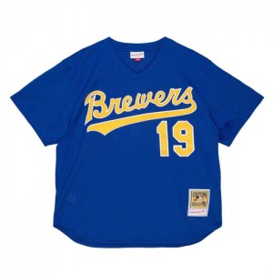 MLB Authentic Mitchell & Ness Robin Yount Milwaukee Brewers 1991 Pullover Jersey Hombre | 7602MELVD