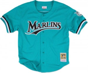Mesh BP Jerseys Mitchell & Ness Andre Dawson Florida Marlins 1995 Button Front Hombre | 3401EHSOA