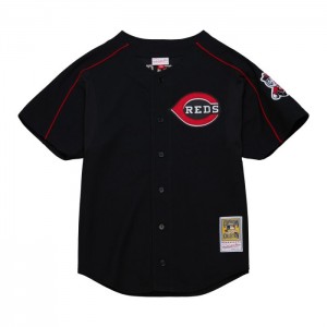 Mesh BP Jerseys Mitchell & Ness Barry Larkin Cincinnati Reds Dark 2004 BP Jersey Hombre | 8942DEHNF