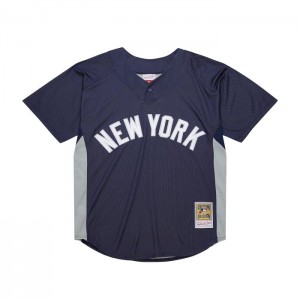 Mesh BP Jerseys Mitchell & Ness Derek Jeter New York Yankees Dark 2009 BP Jersey Hombre | 7912TALVH