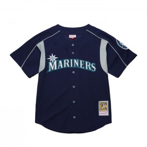 Mesh BP Jerseys Mitchell & Ness Edgar Martinez Seattle Mariners Dark 2003 BP Jersey Hombre | 1932ZJWGD